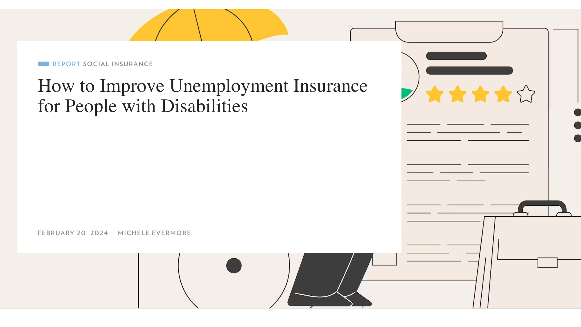 How to Improve Unemployment Insurance for People with Disabilities
