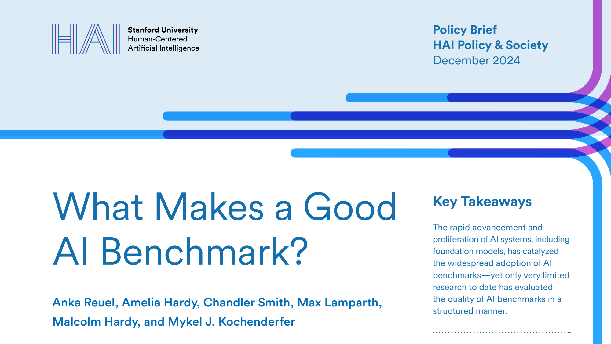 What Makes a Good AI Benchmark? - Digital Government Hub