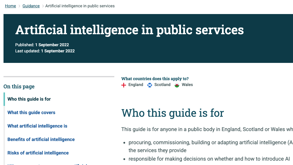 Artificial Intelligence in Public Services - Digital Government Hub